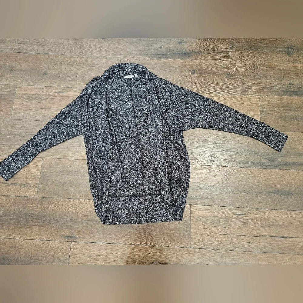 Athleta Heatheres Gray Open-Front Cardigan - Size Small